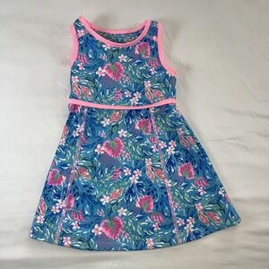 Tommy Bahama Active Dress Size‎ 2T Turquoise Pink Floral Print